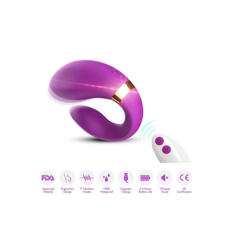 Armony - Crescent Vibrador Pareja Control Remoto Violeta | Vybes.it