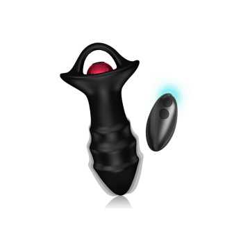 Armony - Kylin Dedal Vibrador & Plug Anal Control Remoto Negro |