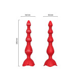 Armony - Rosa Vibrador Pagoda & Plug Anal Rojo | Vybes.it