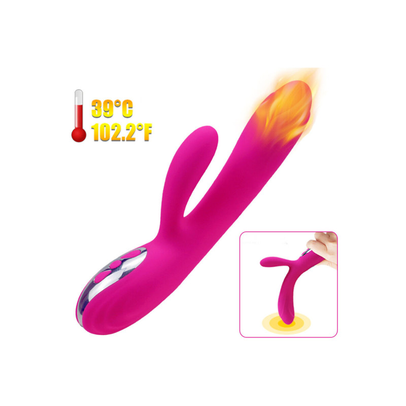 ARMONY - VIBRATEUR & STIMULATEUR FLEXIBLE EFFET CHALEUR FUCHSIA - ARM…