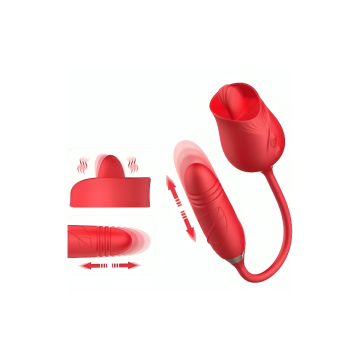 ARMONY - DELIGHT FLOWER VIBRATOR & THRUSTING WITH RED TONGUE - ARMONY…