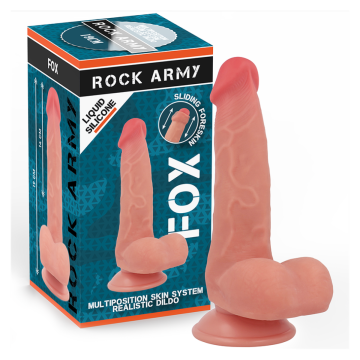 ROCKARMY - FOX DILDO REALISTA DDUAL DENSITY LIQUID SILICONE 19 CM -O- 3.2 CM