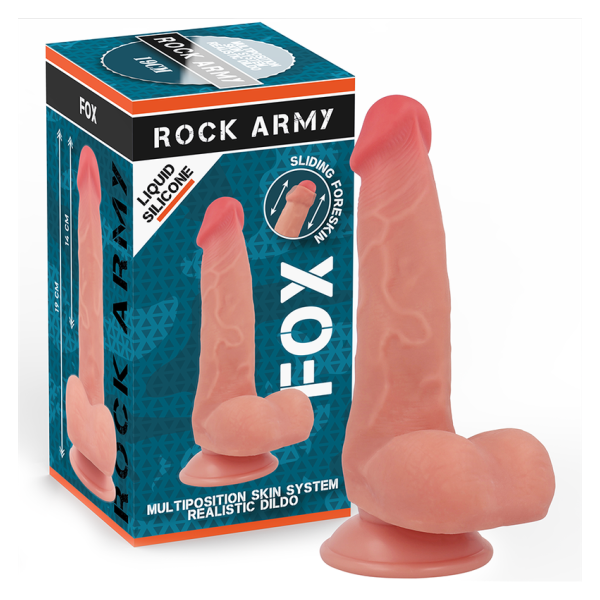 ROCKARMY - FOX DILDO REALISTA DDUAL DENSITY LIQUID SILICONE 19 CM -O- 3.2 CM