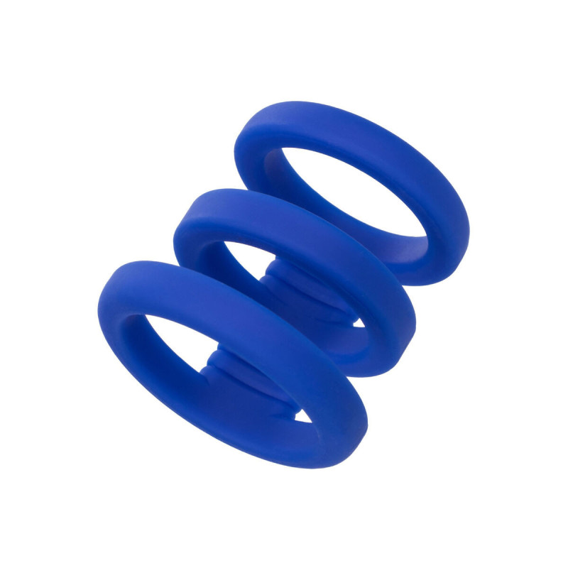 CALEXOTICS - ADMIRAL GABBIA TRIPLA BLU - Cockring senza vibrazione