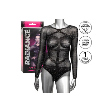 CALEXOTICS - RADIANCE LONG SLEEVE BODYSUIT RHINE - Bodystocking