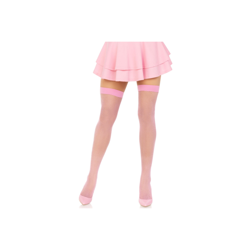 LEG AVENUE - FISHNNET THIGH STOCKINGS PINK - LEG AVENUE HOSIERY - Tig…