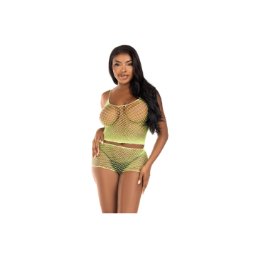 Leg Avenue - Set Camiseta & Pantalon Rejilla Lima | Vybes.it