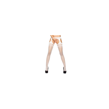 PASSION - COLLANTS AVEC JARRETIÈRE BS002 BLANC - PASSION WOMAN GARTER…