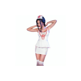 Chilirose - Cr 4160 Kostüm Krankenschwester Top & Rock S/M |