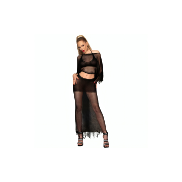 Chilirose - Cr 4666 Top & Falda Negro S/M | Vybes.it