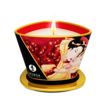 Shunga - Mini Caress By Candelight Vela Masaje Fresas Y Cava 170 Ml