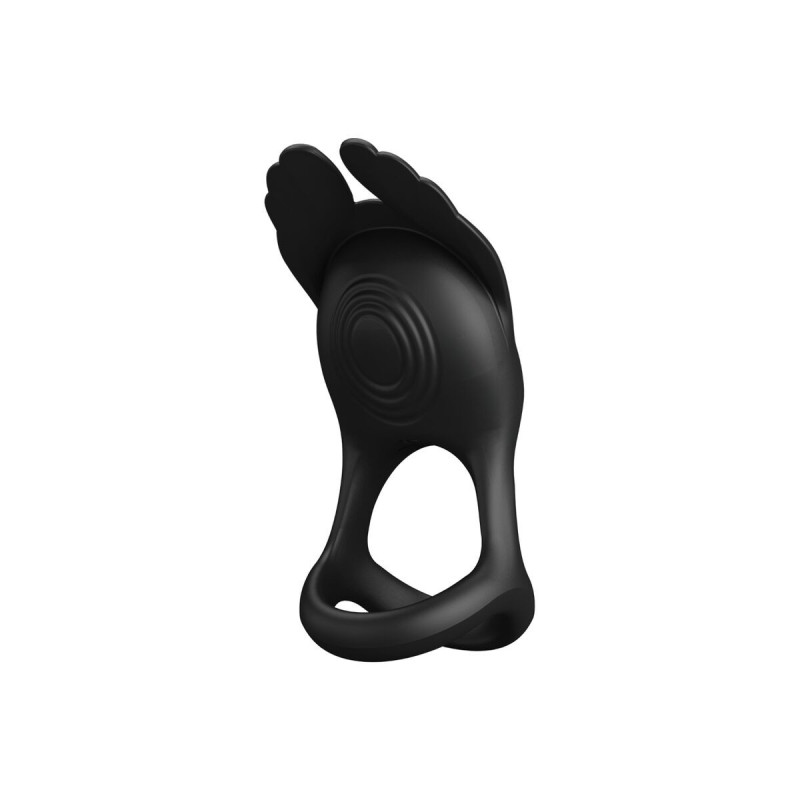 Pretty Love - Silas Anneau Pénis Vibrant 7 Vibrations Silicone Noir