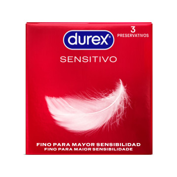 DUREX - SENSITIVE CONDOMS 3 UNITS - DUREX CONDOMS | Vybes.it