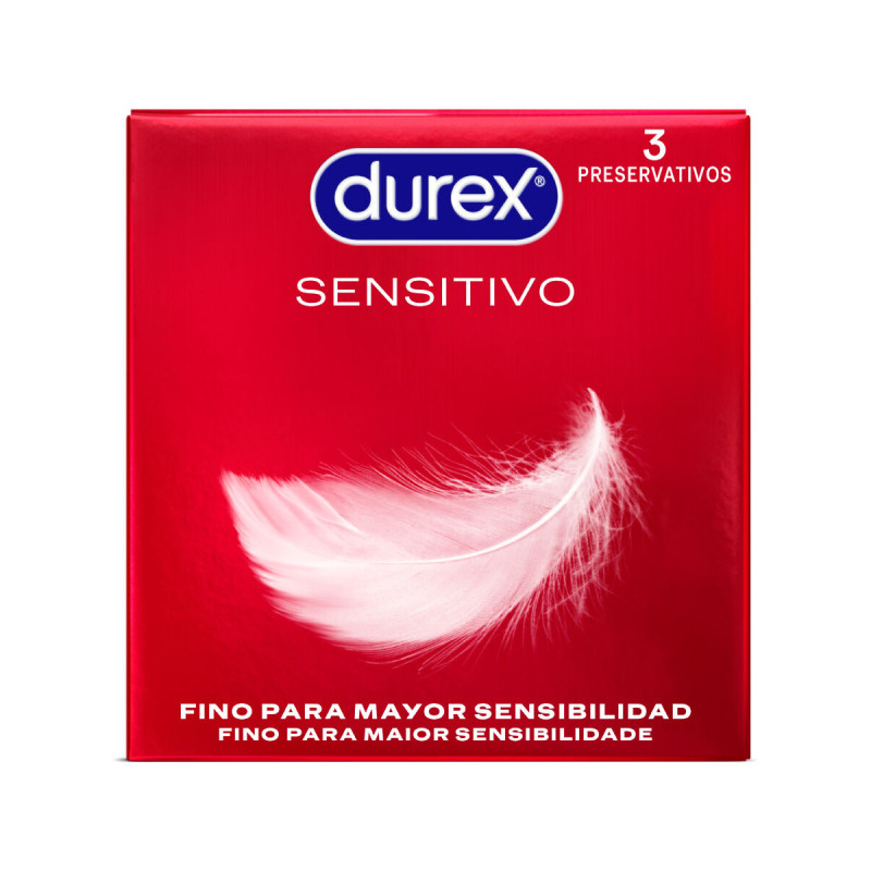 DUREX - PRÉSERVATIFS SENSITIVE 3 UNITÉS - DUREX CONDOMS - Sensible