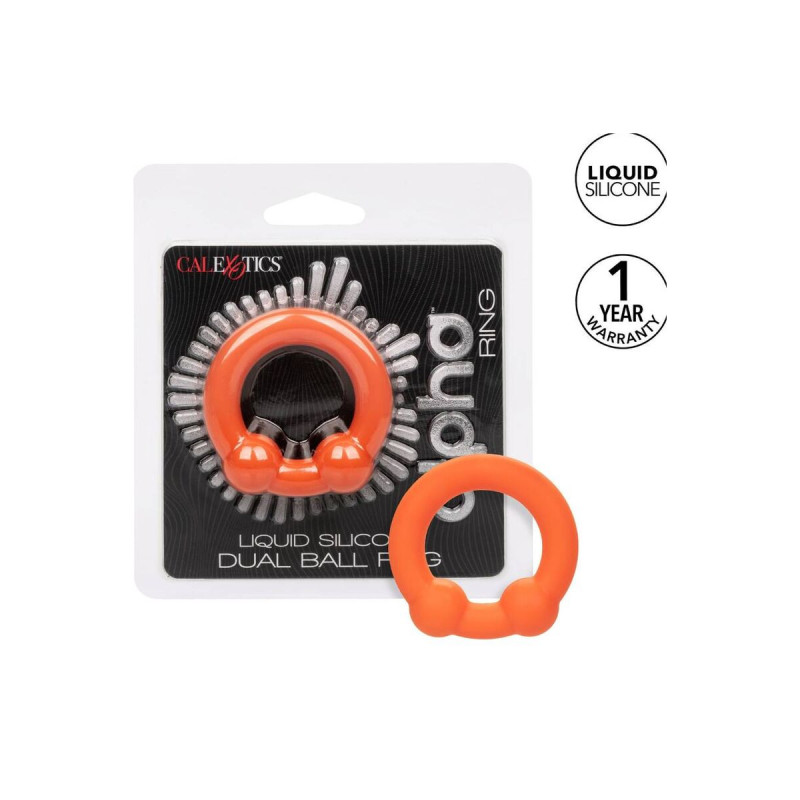 CALEXOTICS - ALPHA DUAL BALL RING ORANGE - Cockrings without vibration