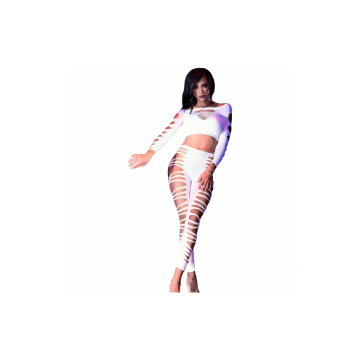 CHILIROSE - CR 3654 TOP & LEGGINS BLANCO S/M