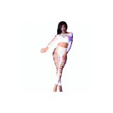 CHILIROSE - CR 3654 TOP & LEGGINS BLANCO S/M