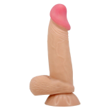 PRETTY LOVE - SLIDING SKIN SERIES DILDO REALÍSTICO CON VENTOSA PIEL DESLIZANTE 19.4 CM