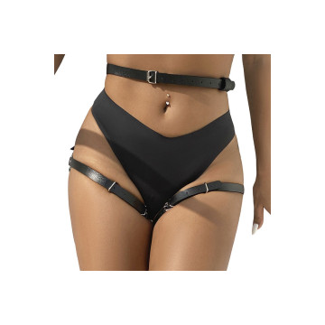 Subblime - Leder Taille Und Bein Harness Schwarz Eine Grösse |