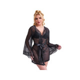 Subblime - Bata Tela Transparente Detalle Encaje Negro L/Xl |