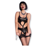 CHILIROSE - CR 4625 SET QUATTRO PEZZI CROTCHLESS NERO L