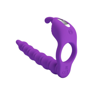 Pretty Love - Blackney Anillo Pene Con Plug Vibrador Lila | Vybes.it