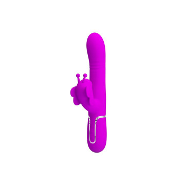Pretty Love - Vibrador Rabbit Multifunción 4 En 1 Mariposa Fucsia |