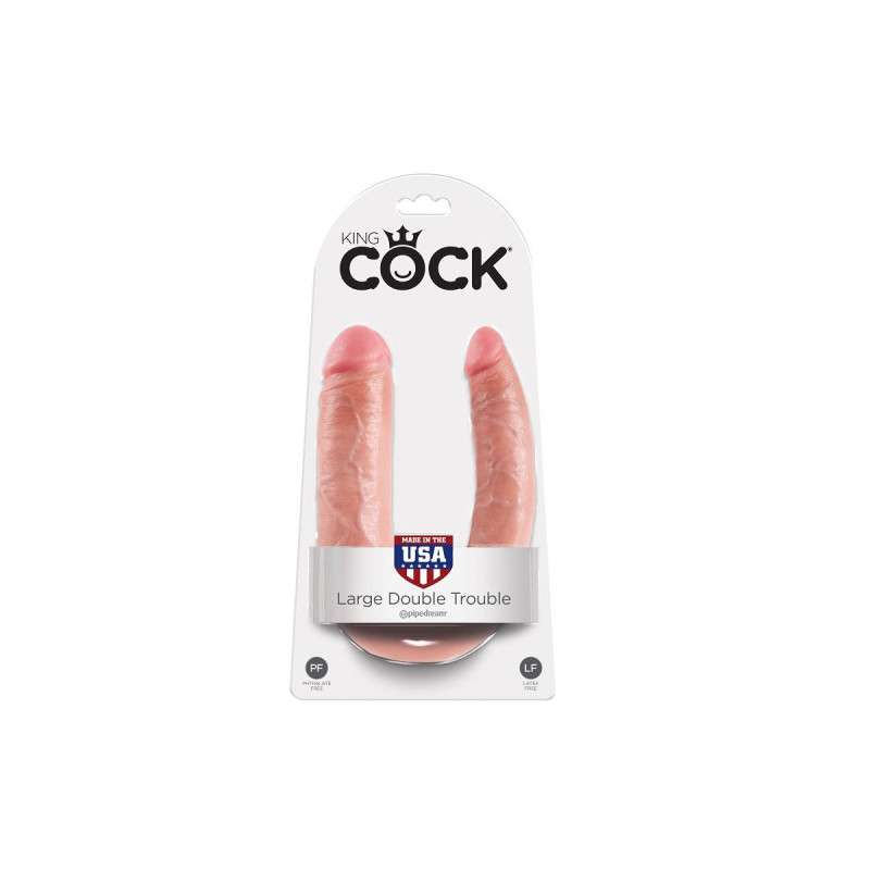 King Cock - Doppelpenetrationsdildo 17.8 Cm Natürlich | Vybes.it