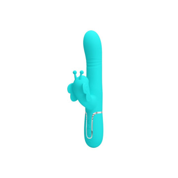Pretty Love - Vibrador Rabbit Multifunción 4 En 1 Mariposa Verde