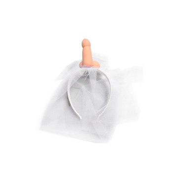 DIABLO PICANTE - VELO DA SPOSA BIANCO CON PENE - Fasce | Vybes.it