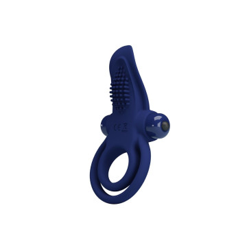 Pretty Love - Bronson Doble Anillo Con Vibración Azul | Vybes.it