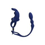 Pretty Love - Ayad Anillo Vibrador Rabbit Con Plug Azul | Vybes.it