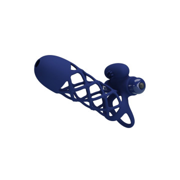 Pretty Love - Giann Vibratorring Mit Silikonhülle Blau | Vybes.it