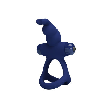 Pretty Love - Luchito Doble Anillo Vibrador Rabbit Azul | Vybes.it