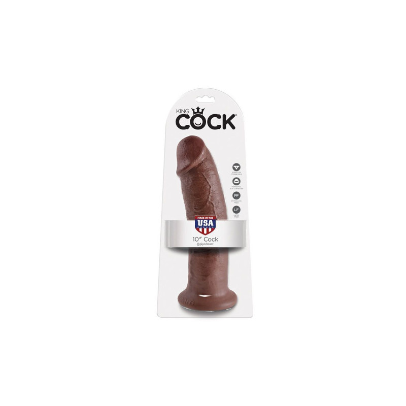 King Cock - 10 Pene Marrón 25.4 Cm | Vybes.it