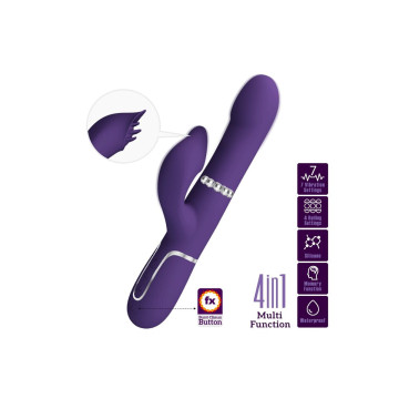 Pretty Love - Zalin Vibrador Rabbit Perlas 4 En 1 Morado | Vybes.it