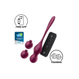 Satisfyer - Love Birds Vary Bolas Vibradores App Gratuita Rojo Vino
