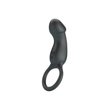 Pretty Love - Trae Anillo Vibrador Con Estimulador Negro | Vybes.it