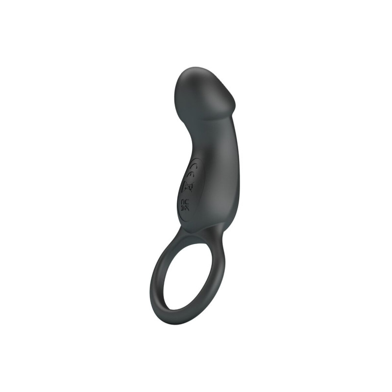 Pretty Love - Trae Anillo Vibrador Con Estimulador Negro | Vybes.it