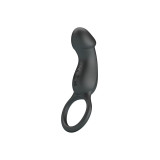Pretty Love - Trae Anillo Vibrador Con Estimulador Negro | Vybes.it