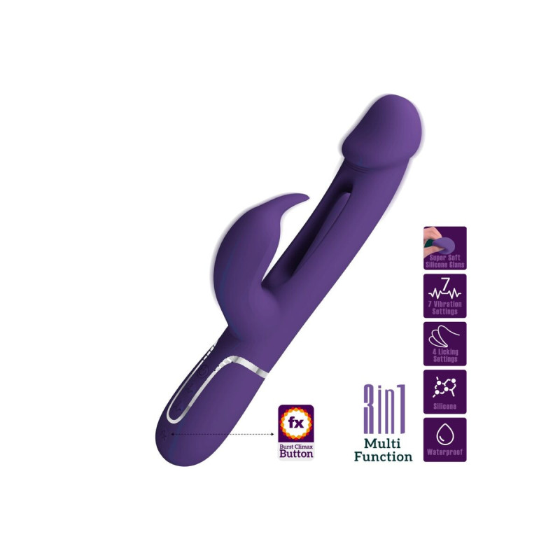 Pretty Love - Kampas Vibrador Rabbit 3 En 1 Multifunción Con Lengua