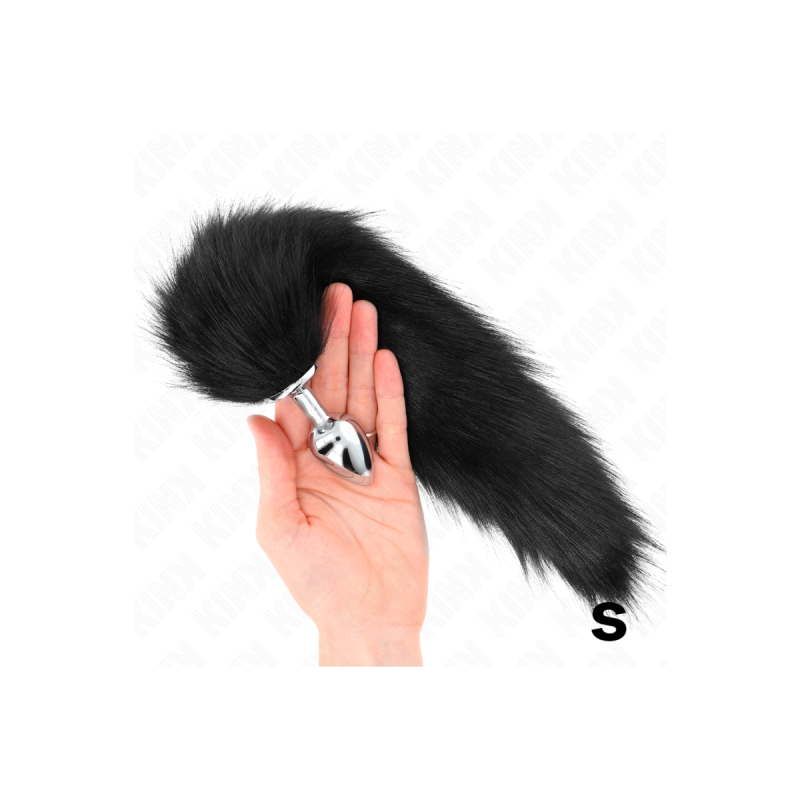 KINK - PLUG ANAL TAILLE S 7 X 3 CM AVEC QUEUE SYNTHÉTIQUE 40 CM NOIR…