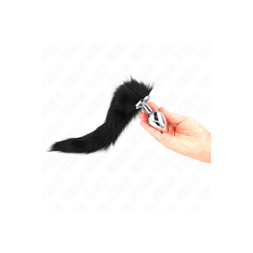 Kink - Plug Anal Talla L 10 X 4 Cm Con Cola Sintética 40 Cm Negro |