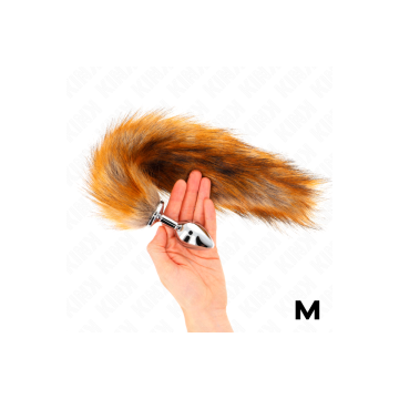 KINK - ANAL PLUG GRÖSSE M 8 X 3,5 CM MIT KUNSTSTOFFSCHWANZ 40 CM BRAU…