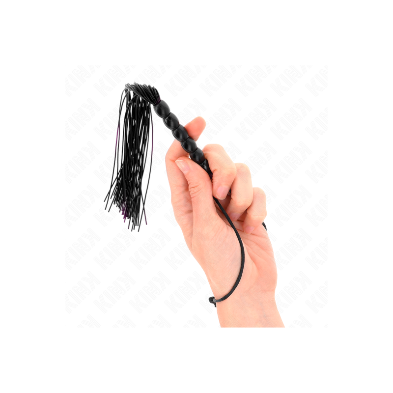 KINK - MINI SILICONE WHIP WITH 6 BLACK BEADS 26 CM - KINK IMPACT & TO…