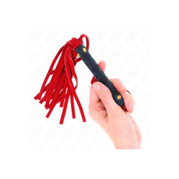 KINK - MINI FOUET DAIM ROUGE 30 CM - KINK IMPACT & TOUCH - Fouets BDSM