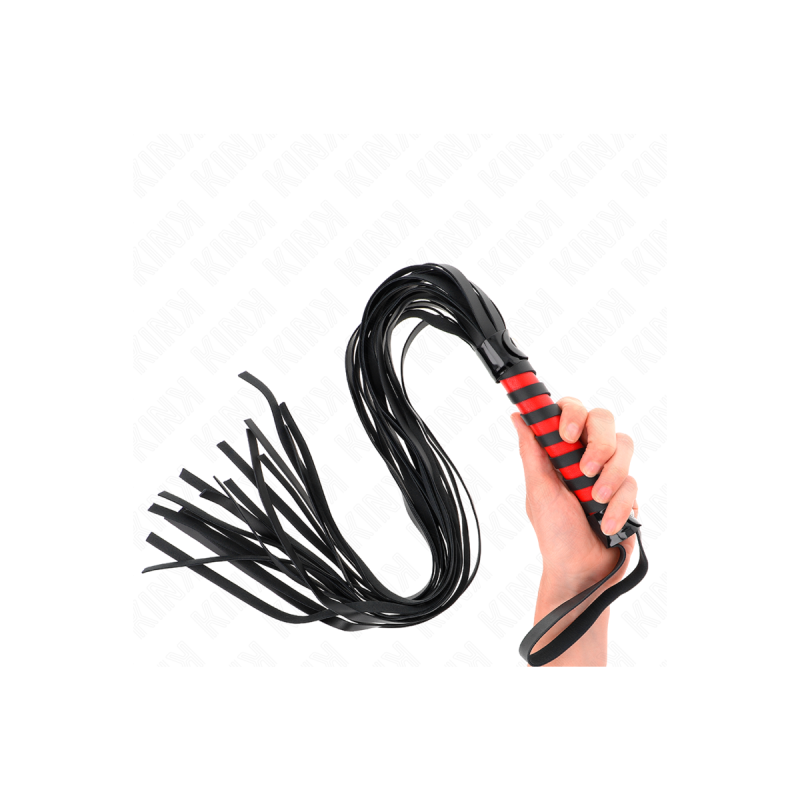 KINK - FOUET LONG RAYÉ 70 CM - KINK IMPACT & TOUCH - Fouets BDSM