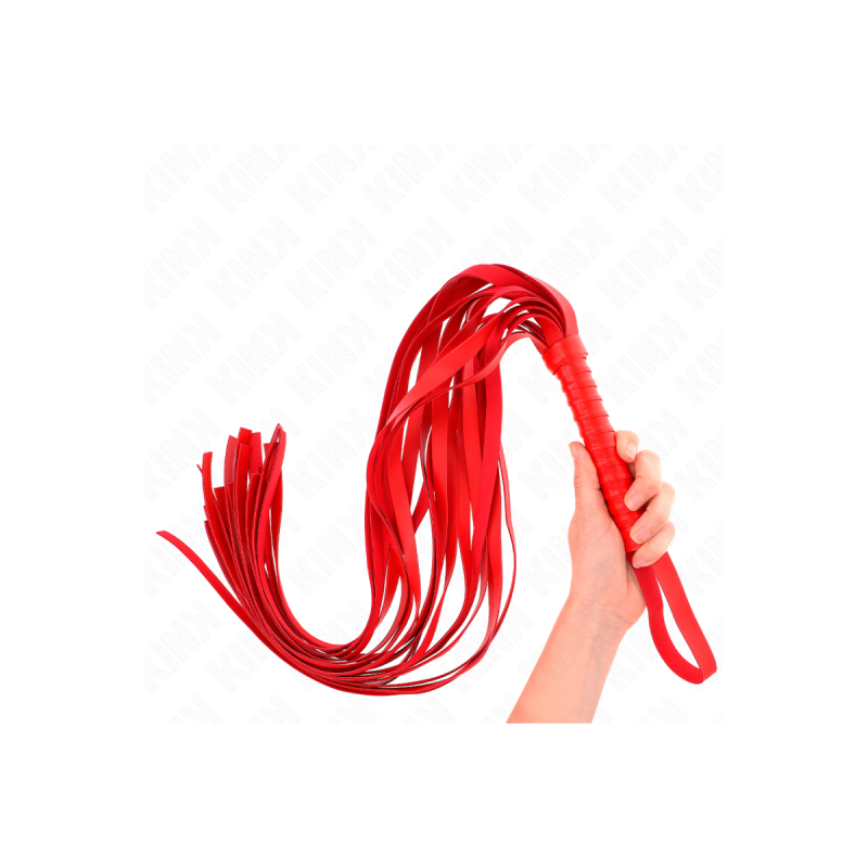 KINK - RED SHORT HANDLE LONG TAIL WHIP 70 CM - KINK IMPACT & TOUCH -…