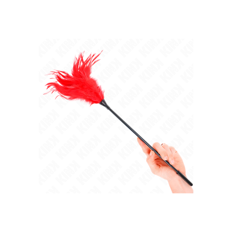 KINK - MEHRERE ROTE KITZELFEDERN 45 CM - KINK IMPACT & TOUCH - Gefied…