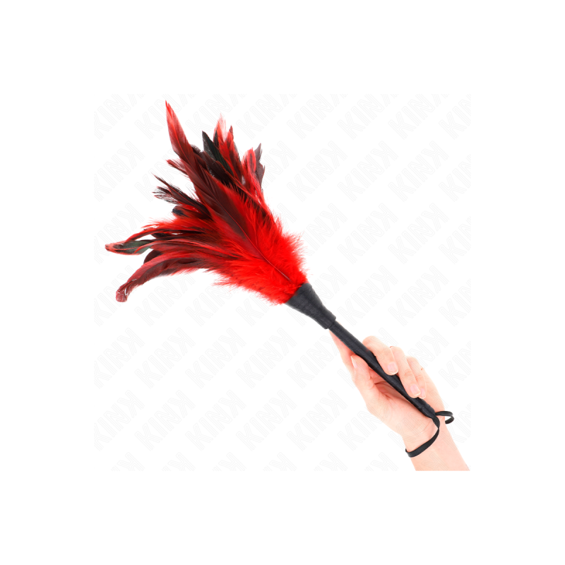 KINK - PLUMES DE POULET TICKLE EN FORME DE CORNE ROUGE 36 CM - KINK I…